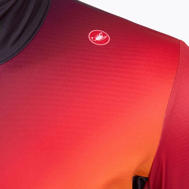 Pánský cyklistické tričko Longsleeve Castelli Amplify Thermal dark night shade/red/vivid orange 3