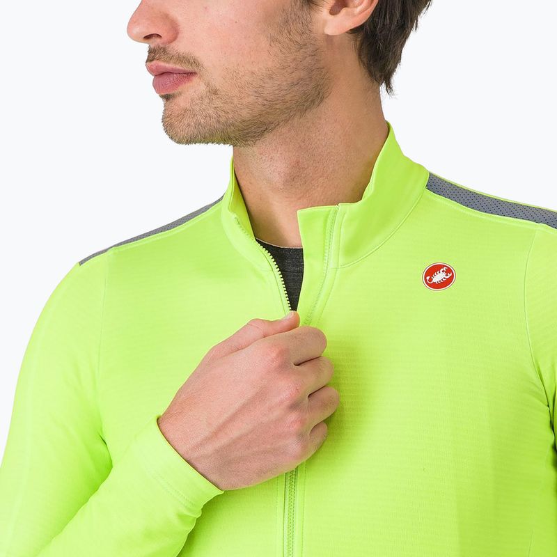 Pánské cyklistické tričko Longsleeve v Castelli Puro 4 electric lime 3