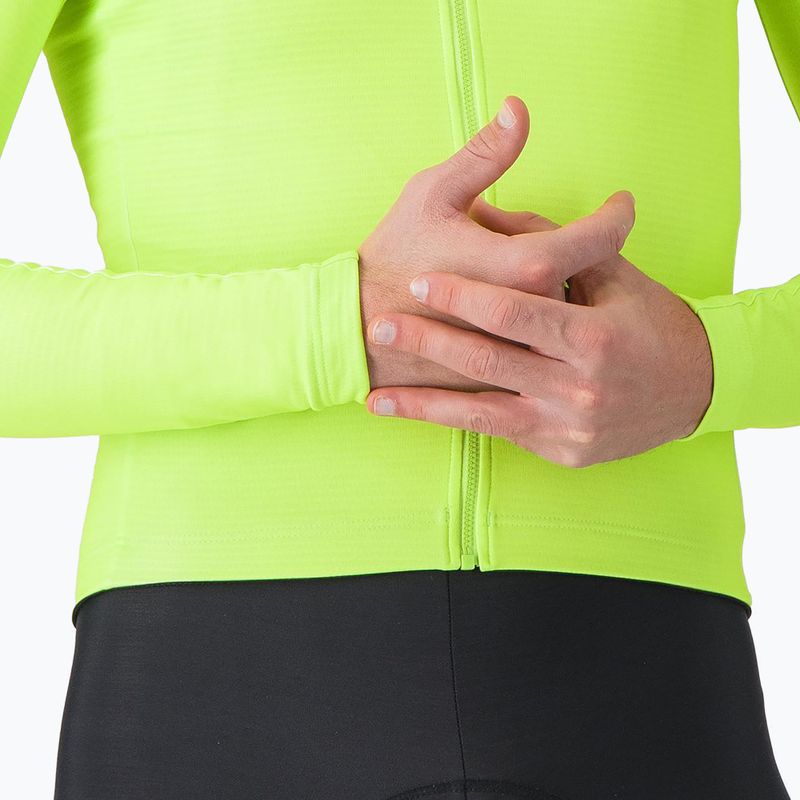 Pánské cyklistické tričko Longsleeve v Castelli Puro 4 electric lime 5
