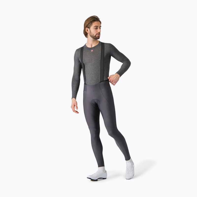 Pánské cyklistické tričko Longsleeve Castelli Medio Base Layer melange gray 2