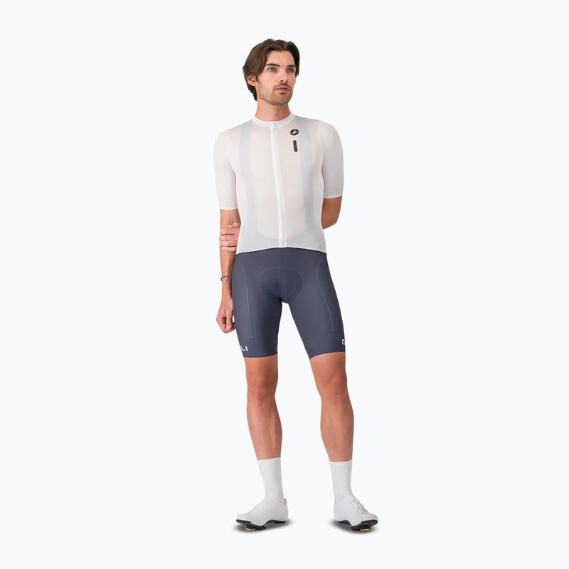 Pánský cyklistický dres Castelli Drittone Logo white/black 2