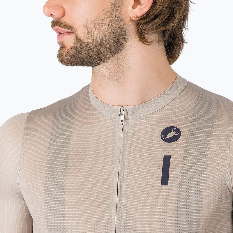 Pánský cyklistický dres Castelli Drittone Logo clay/belgian blue 4