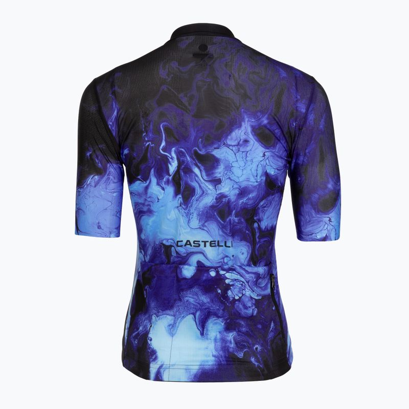 Dámský cyklistický dres Castelli Cosmic Vortex multicolor violet blue 2