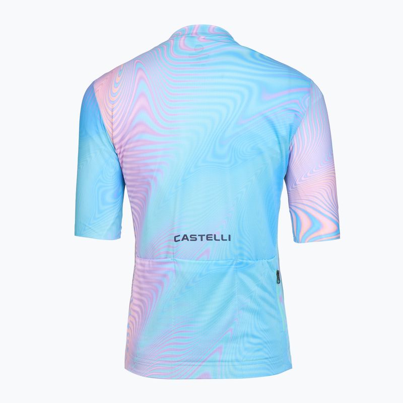 Dámský cyklistický dres Castelli Cosmic Vortex multicolor pink green 2