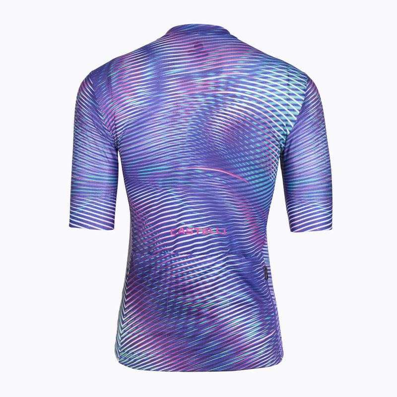 Dámský cyklistický dres Castelli Cosmic Vortex multicolor ultraviolet rose 2