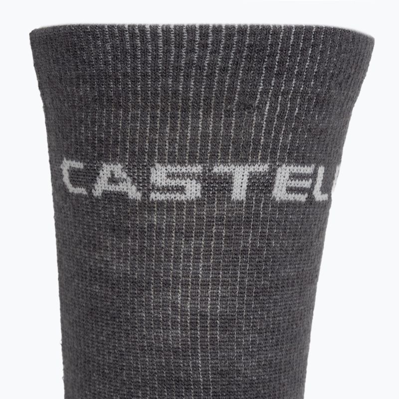 Pánské ponožky Castelli Castelli Logo 18 Merino Sock silver gray/dark gray 3
