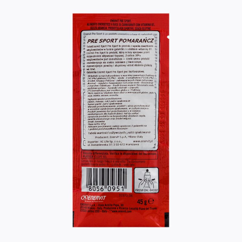 Pre Sport Enervit sacharidy 45g pomeranč 98742 2