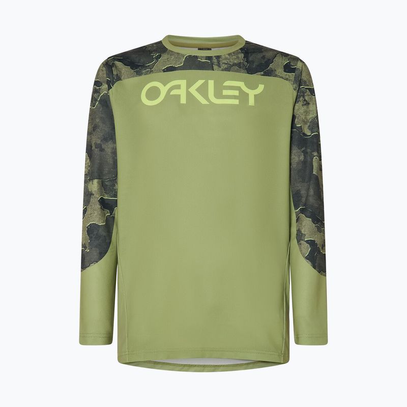 Pánský cyklistický dres longsleeve Oakley Maven Coast metal camo green