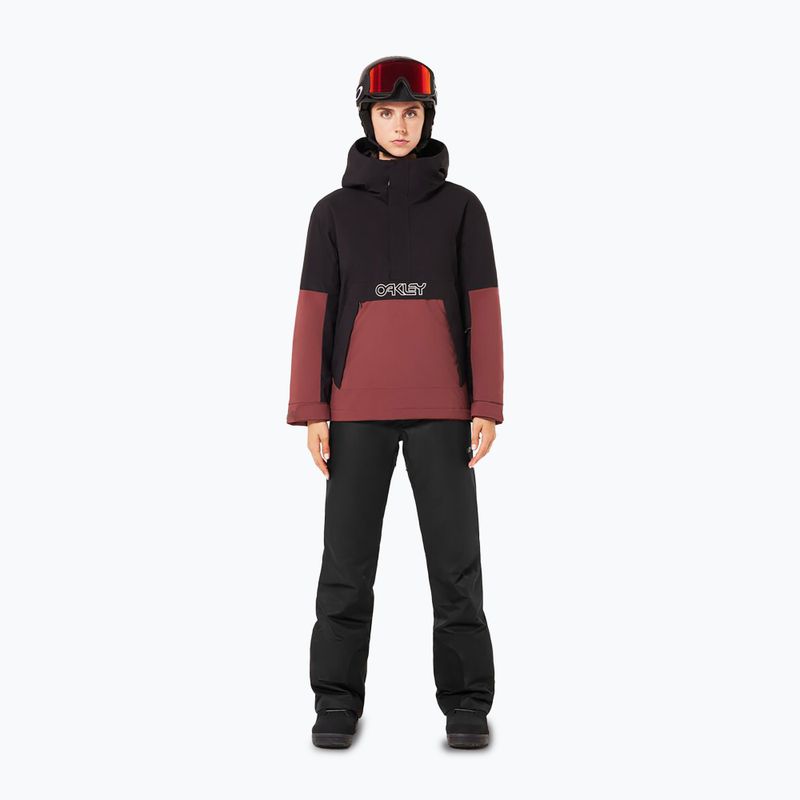 Dámská snowboardová bunda  Oakley WMNS TNP TBT Isulated Anorak blakout/grenache 3