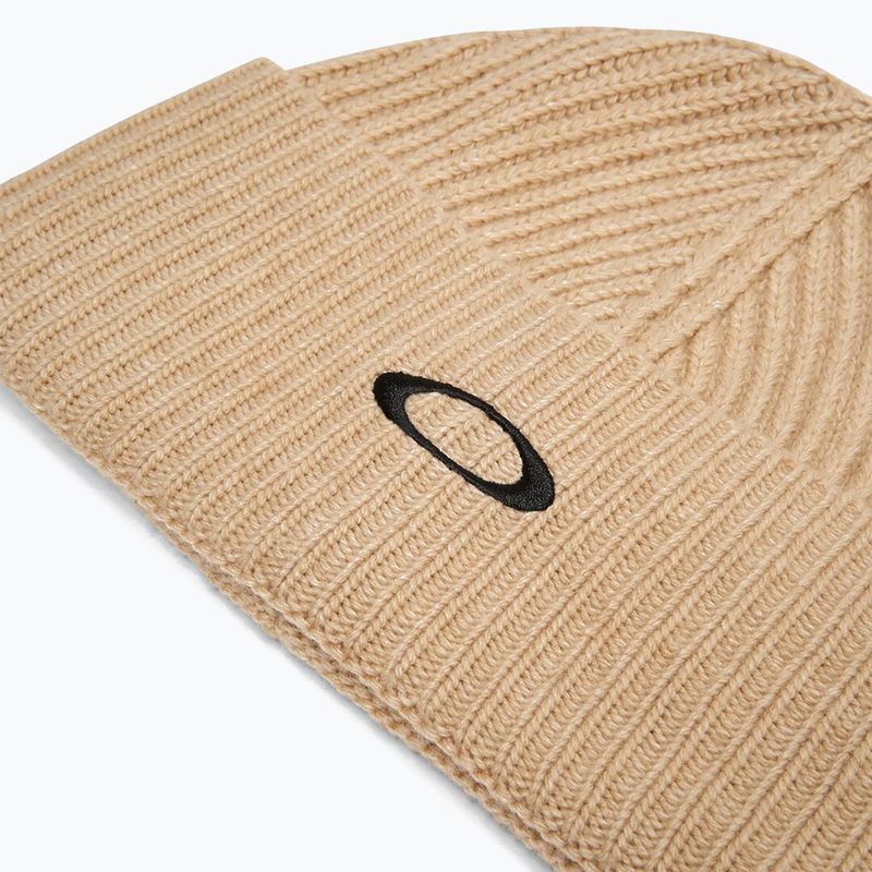 Zimní čepice Oakley Ellipse Ribbed Beanie humus 2