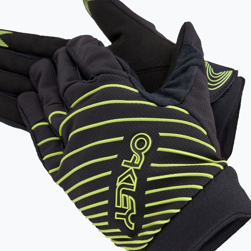 Cyklistické rukavice Oakley Drop In MTB Glove 2.0 black/lt green 4