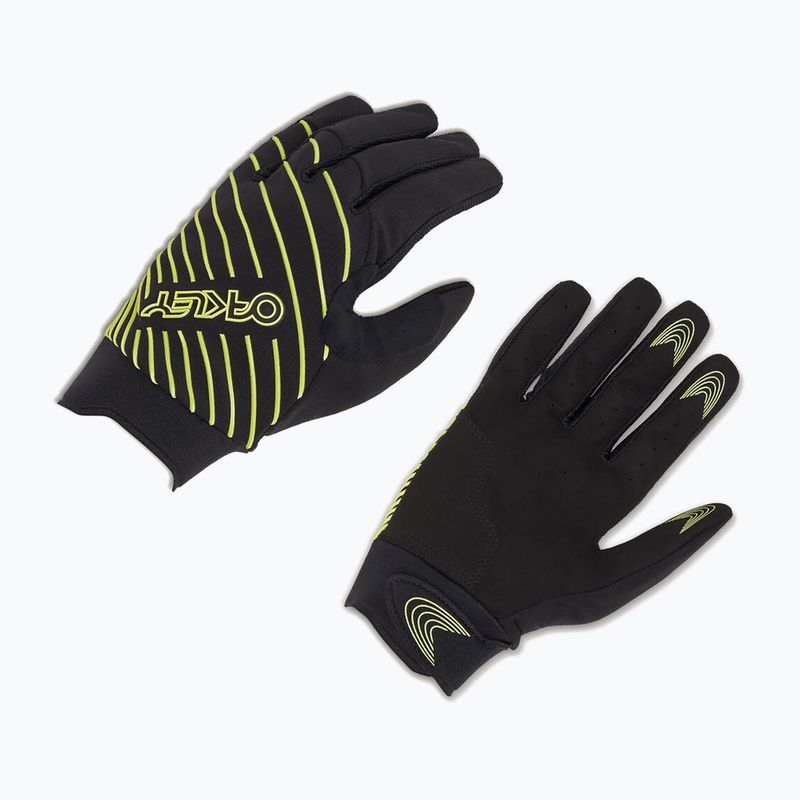 Cyklistické rukavice Oakley Drop In MTB Glove 2.0 black/lt green 5