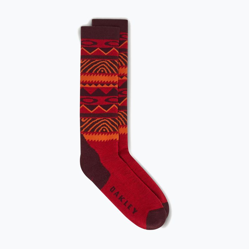 Lyžařské ponožky Oakley Wanderlust Perf Socks 2.0 grenache norway pattern 3