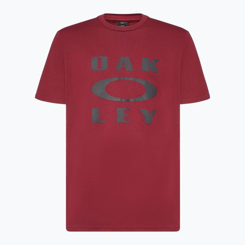 Pánské tričko Oakley Bark Ellipse Tee iron red