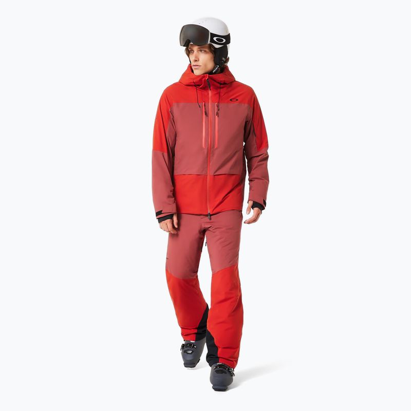Pánské lyžařské kalhoty Oakley Canopy Pro Insulated flame red/rosewood 2