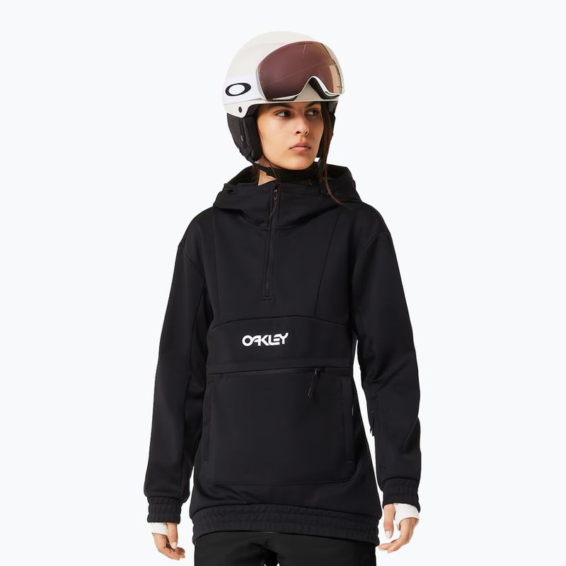 Dámská softshellová mikina Oakley TNP Nose Grab Softshell Hoodie blackout/white