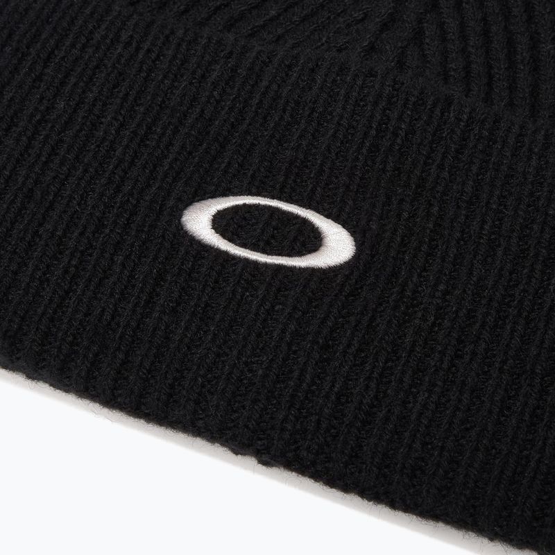 Zimní čepice Oakley Ellipse Ribbed Beanie blackout 3