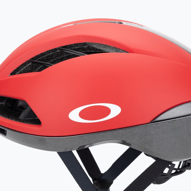 Cyklistická helma Oakley Velo Stelvio EU black/red pro 7