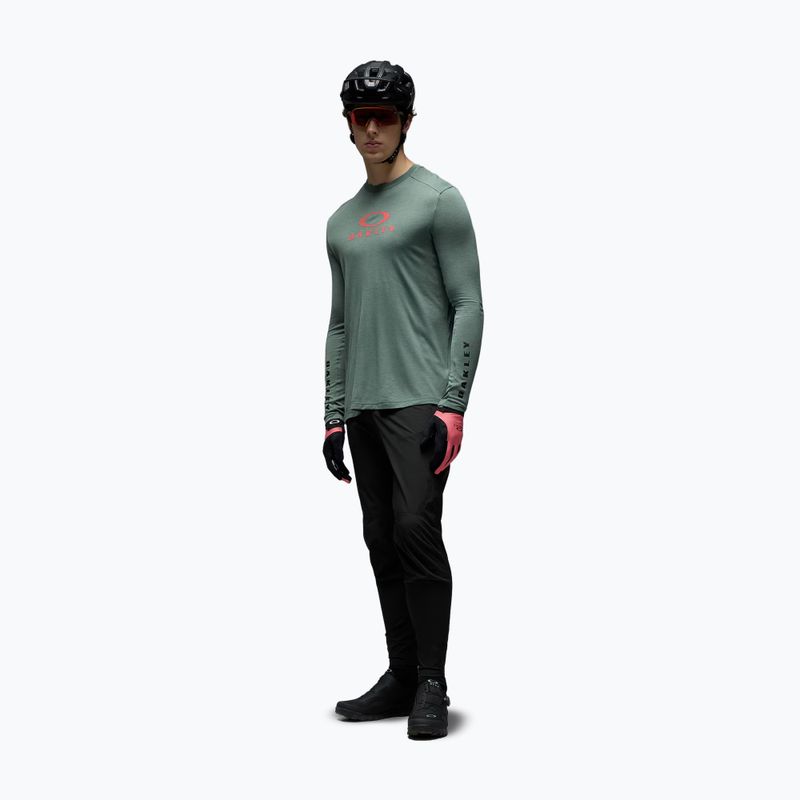 Pánské cyklistické tričko Longsleeve Oakley Seeker Flow LS74O aviator green 2