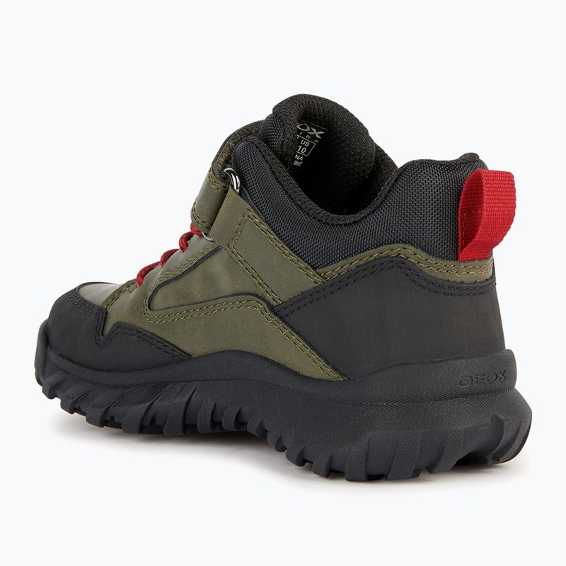 Juniorské boty  Geox Simbyos Abx dark green/red 9