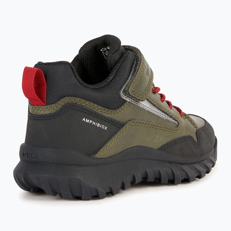 Juniorské boty  Geox Simbyos Abx dark green/red 10