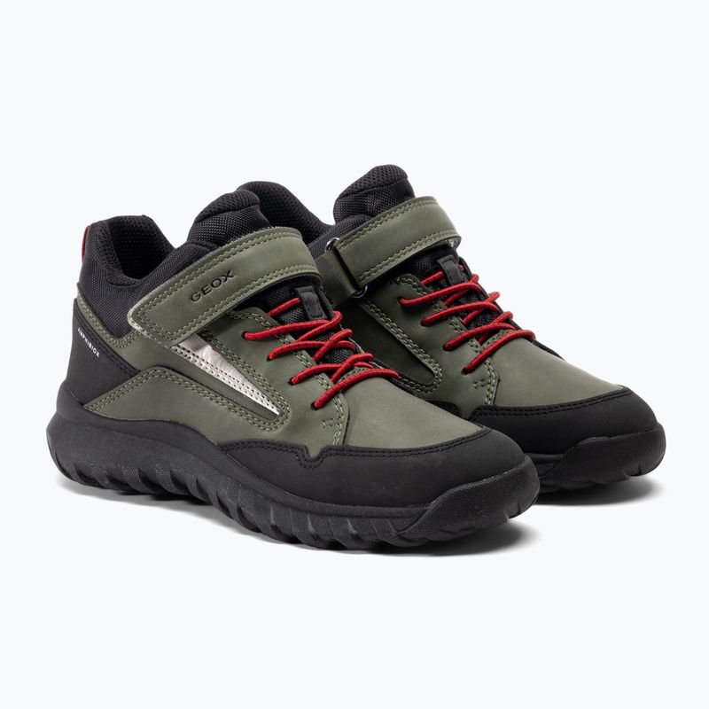 Juniorské boty  Geox Simbyos Abx dark green/red 4