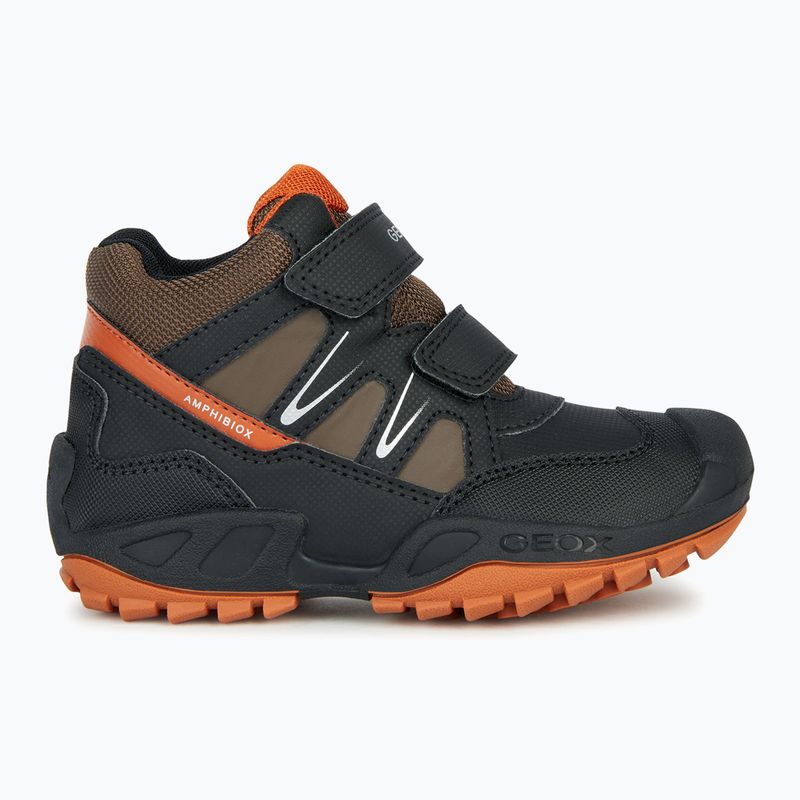 Juniorské boty  Geox New Savage Abx black/dark orange 8