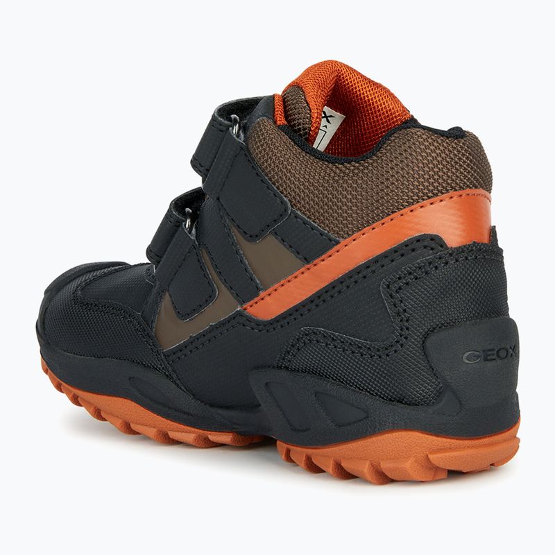 Juniorské boty  Geox New Savage Abx black/dark orange 9