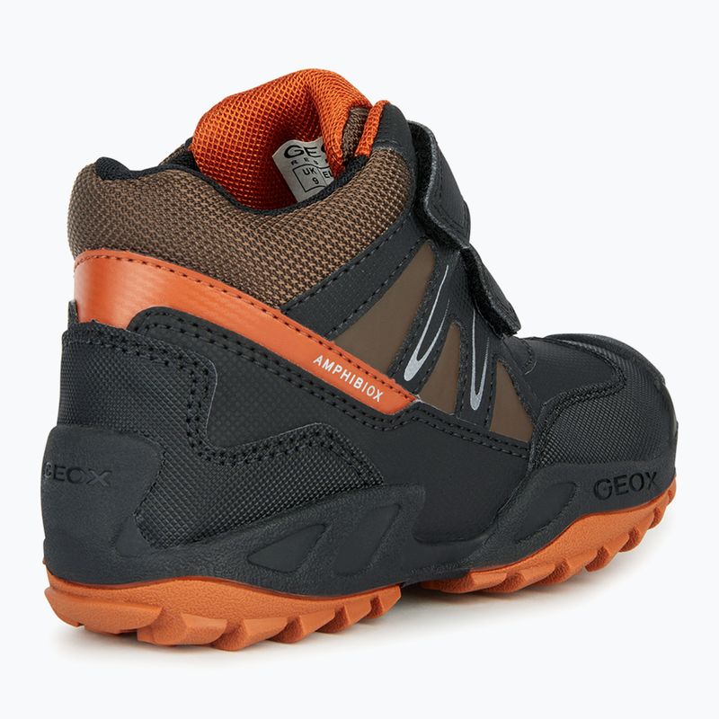 Juniorské boty  Geox New Savage Abx black/dark orange 10