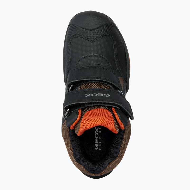 Juniorské boty  Geox New Savage Abx black/dark orange 11