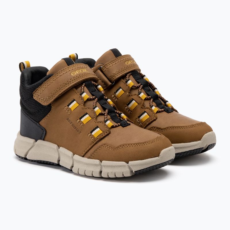 Juniorské boty  Geox Flexyper Abx brown/dark yellow 4