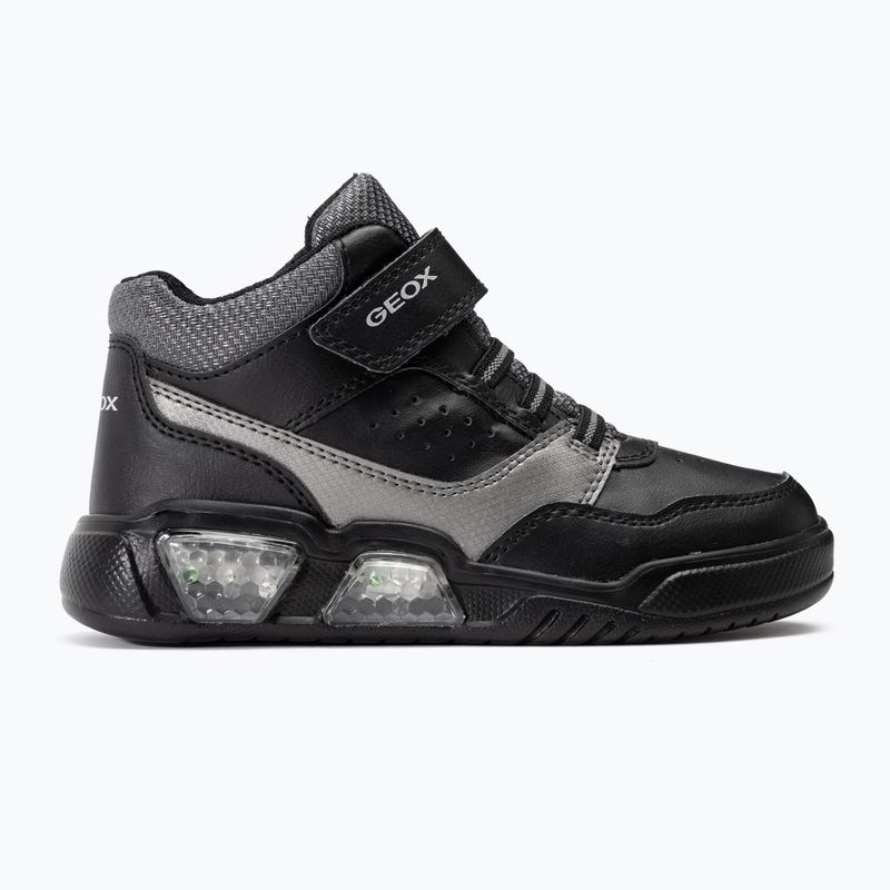 Dětské boty Geox Illuminus black/dark grey 2