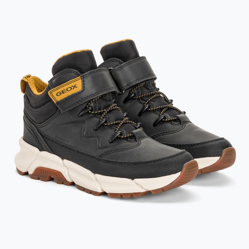 Juniorské boty  Geox Flexyper Plus black/dark yellow 4