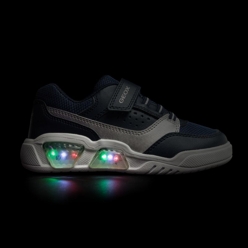 Boty junior Geox Illuminus ocean blue/silver  8