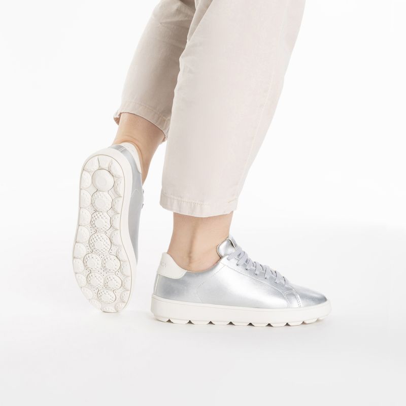 Dámské boty Geox Spherica Ecub-1 silver/optic white  2