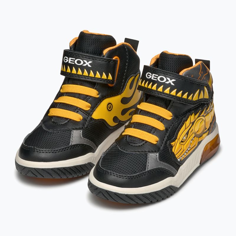Juniorské boty  Geox Inek black/yellow 11