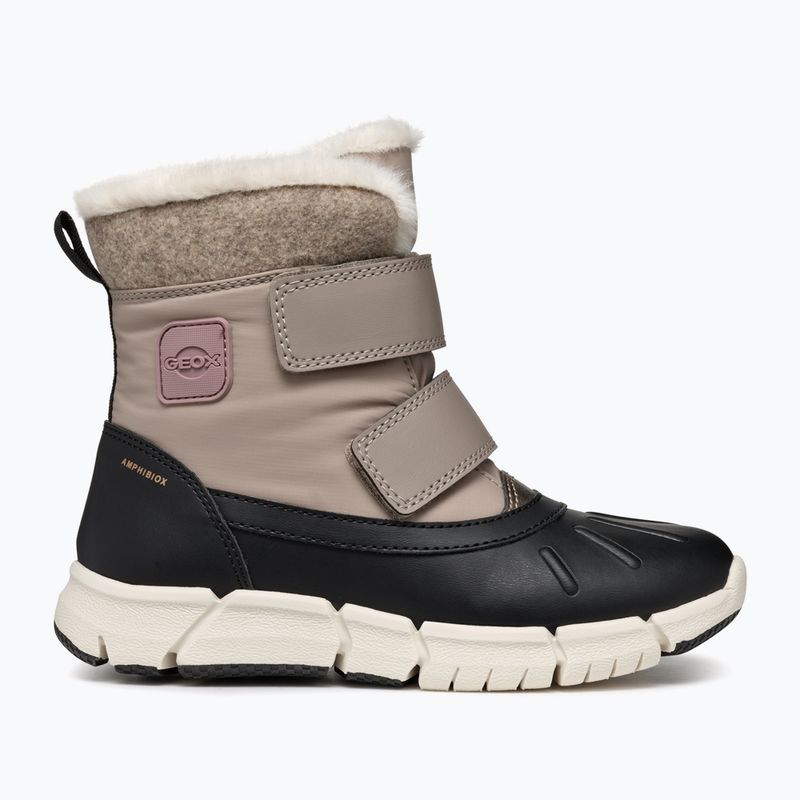 Juniorské sněhule Geox Flexyper ABX dark beige/black 2