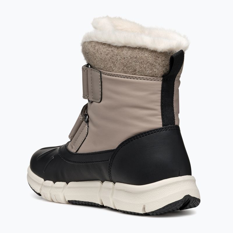 Juniorské sněhule Geox Flexyper ABX dark beige/black 4