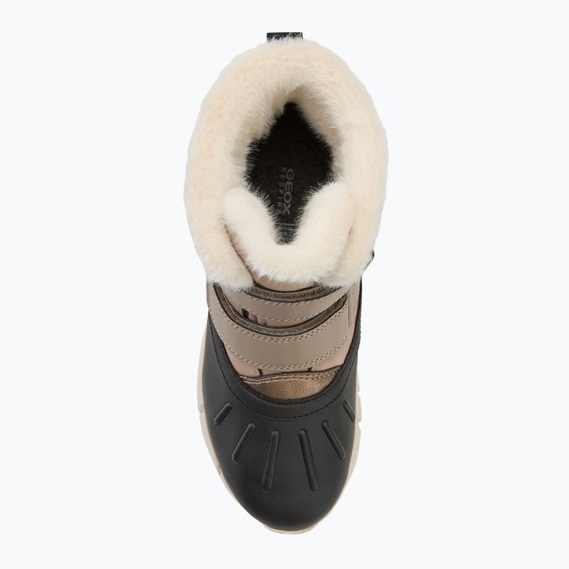 Juniorské sněhule Geox Flexyper ABX dark beige/black 5