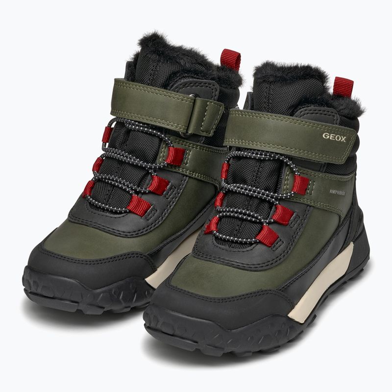 Juniorské sněhule Geox Trekkyup ABX dark green/black 10