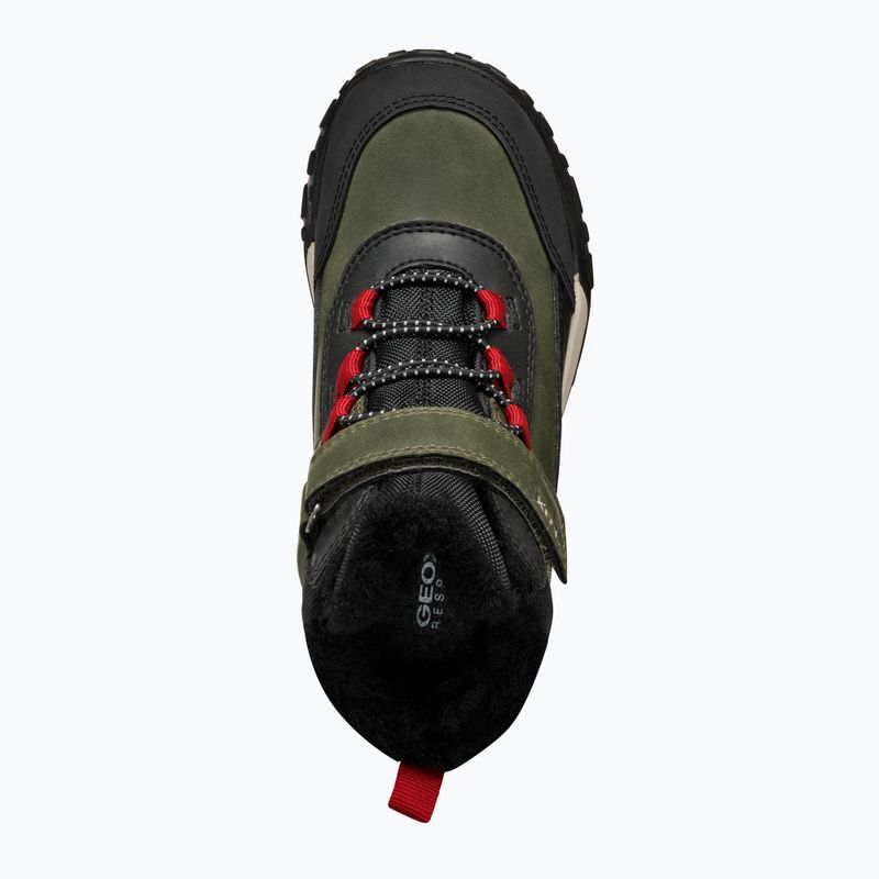 Juniorské sněhule Geox Trekkyup ABX dark green/black 12