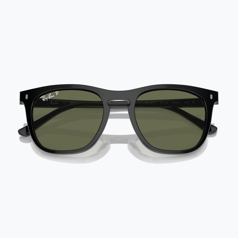Sluneční brýle Ray-Ban RB2210 black/green polarized 3