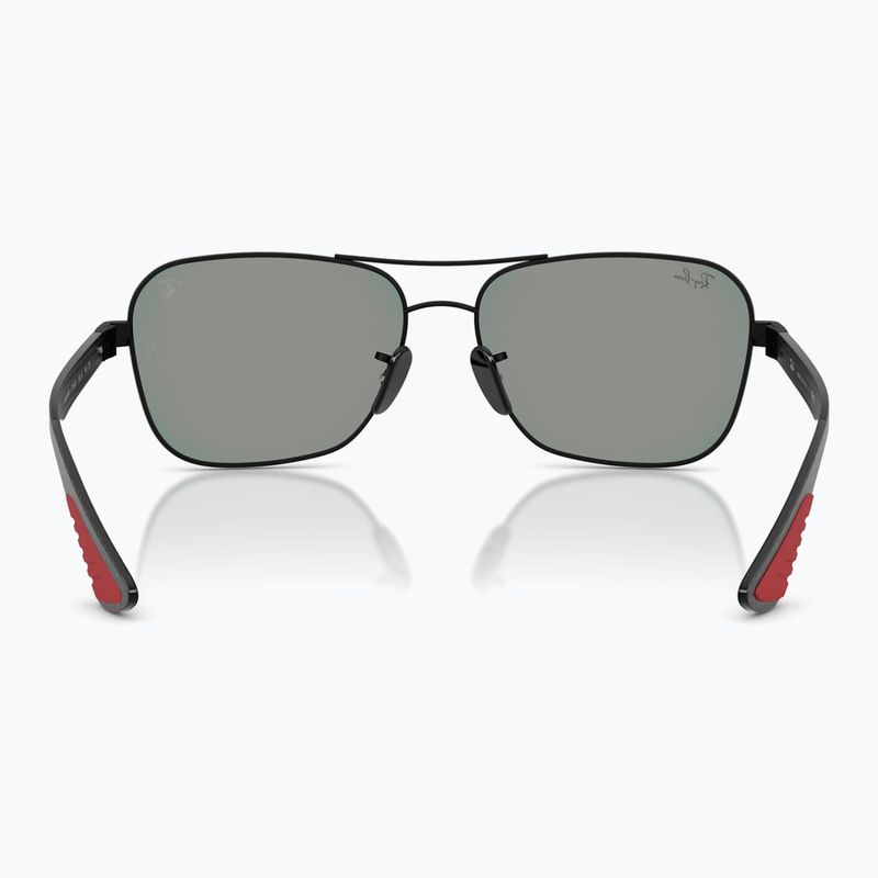 Sluneční brýle Ray-Ban Rb8336M Scuderia matt black/dark grey mirror blue/red 5