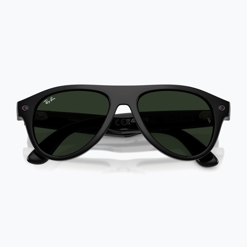 Brýle s kamerou Ray-Ban Meta Aviator shiny black/trs g. green 9
