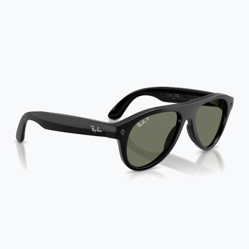 Brýle s kamerou Ray-Ban Meta Aviator shiny black/g15 green polar 4