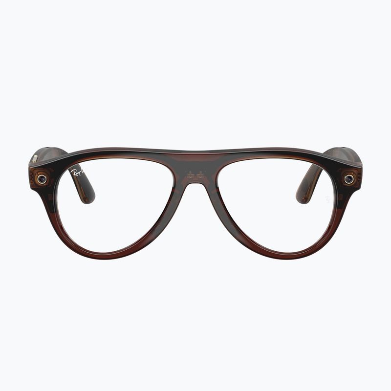 Brýle s kamerou Ray-Ban Meta Aviator transp. umber/trs jade 2