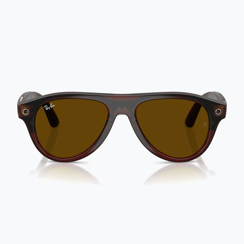 Brýle s kamerou Ray-Ban Meta Aviator transp. umber/trs jade 7