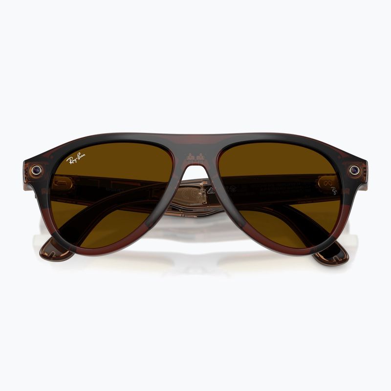 Brýle s kamerou Ray-Ban Meta Aviator transp. umber/trs jade 9