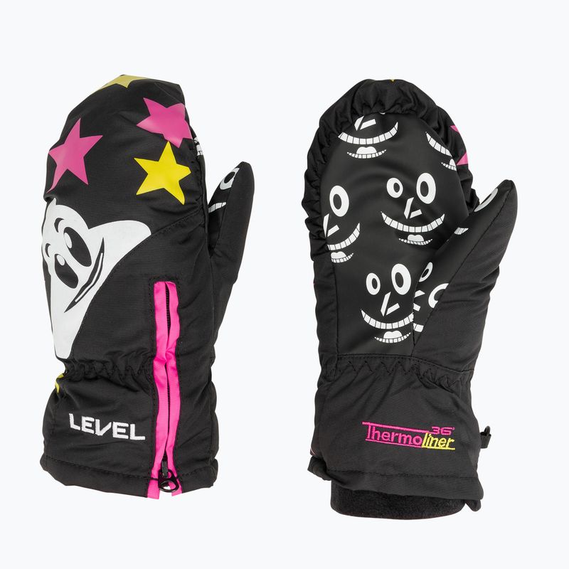 Dětské lyžařské rukavice Level Lucky Mitt ninja pink