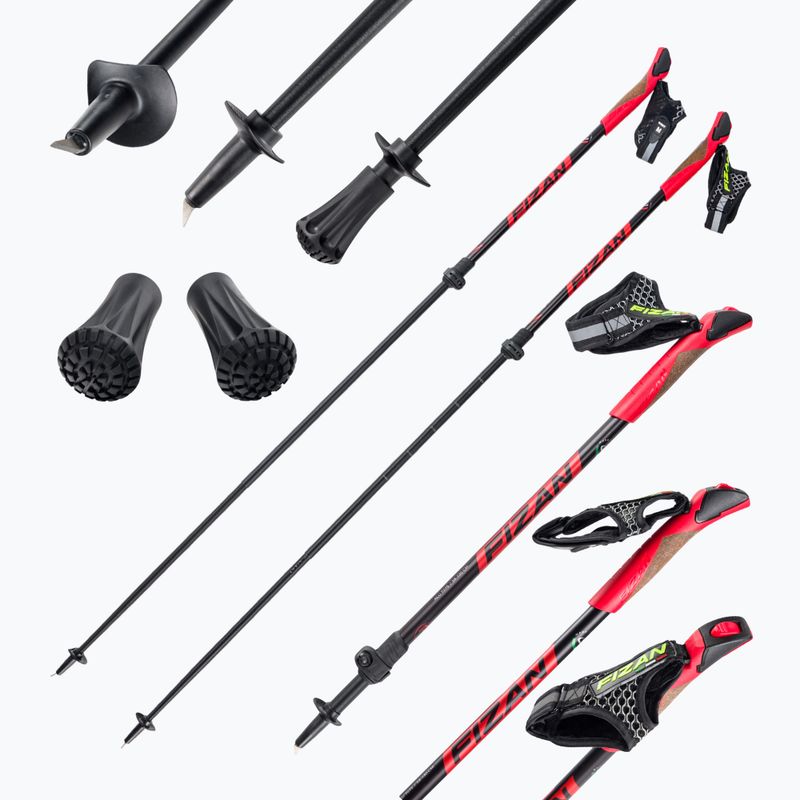Hole na nordic walking FIZAN Revolution PRO červené S22 7532 5